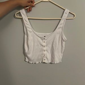 White cropped tank top